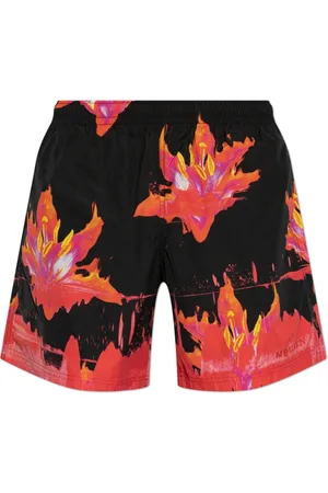 Alexander McQueen Heren, Badkleding, Rood, Maat: S Leer