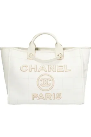 CHANEL Dames, Pre-owned, Wit, Maat: ONE Size Katoen