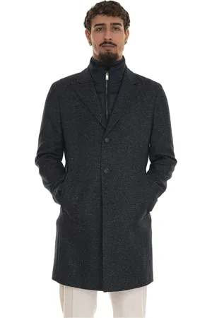 HUGO BOSS Heren, Mantels, Blauw, Maat: M