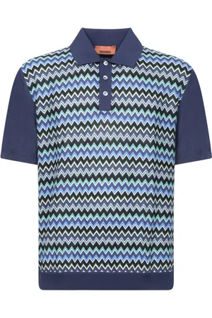 Missoni Heren, Tops, Blauw, Maat: L Katoen