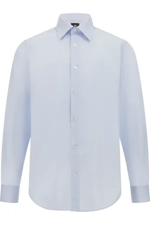 Boggi Milano Heren, Overhemden, Blauw, Maat: 4XL Katoen