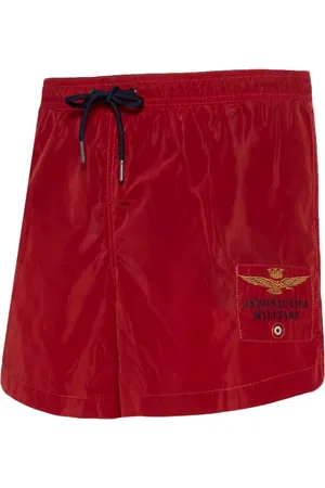 Aeronautica Militare Heren, Korte broeken, Rood, Maat: S Poliester