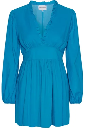 American Dreams Dames, Jurken, Blauw, Maat: S Katoen
