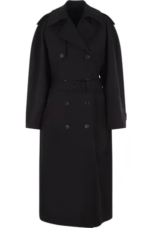 Balenciaga Dames, Mantels, Zwart, Maat: 2XS Katoen