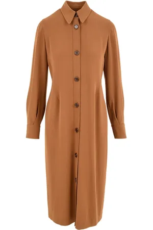 Aspesi Dames, Jurken, Bruin, Maat: S Nylon