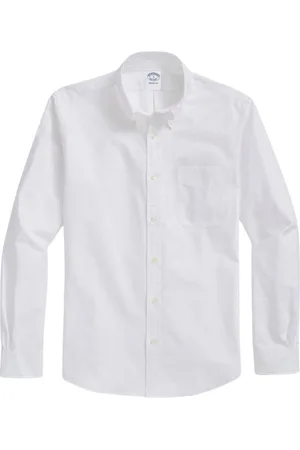 Brooks Brothers Heren, Overhemden, Wit, Maat: M Katoen