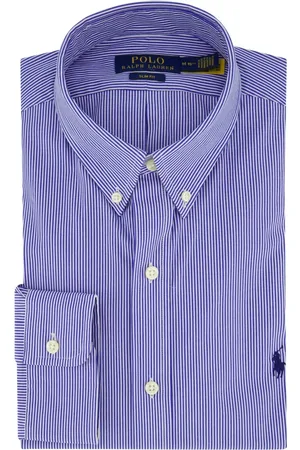 Ralph Lauren Heren, Overhemden, Blauw, Maat: M Katoen