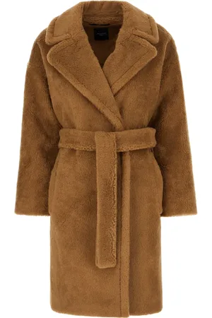 Max Mara Dames, Mantels, Bruin, Maat: M Wol