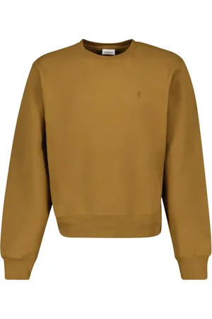 Saint Laurent Heren, Sweatshirts & Hoodies, Bruin, Maat: M Katoen