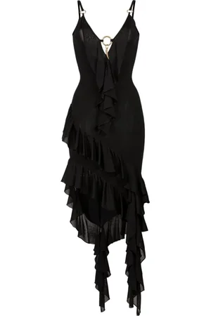 Roberto Cavalli Dames, Jurken, Zwart, Maat: M Nylon