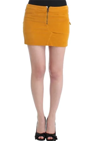 Costume National Dames, Rokken, Geel, Maat: S Katoen