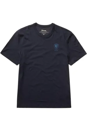 Blauer Heren, Tops, Blauw, Maat: M Katoen