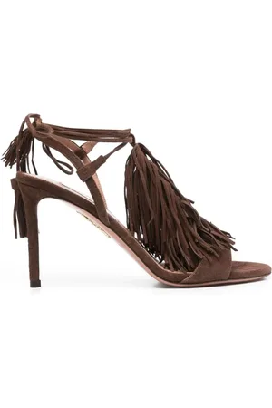 Aquazzura Dames, Schoenen, Bruin, Maat: 41 EU Leer