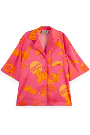 Scotch&Soda Dames, Blouses & Shirts, Rood, Maat: S Satijn