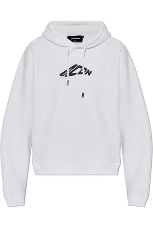 Dsquared2 Heren, Sweatshirts & Hoodies, Wit, Maat: XL Katoen