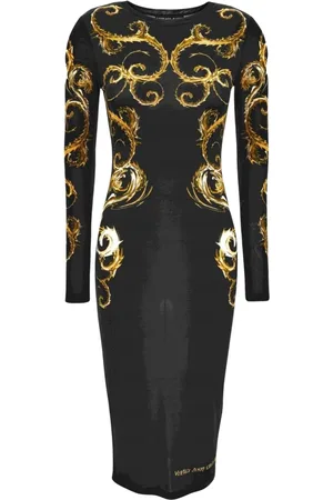VERSACE Dames, Jurken, Zwart, Maat: 3XS