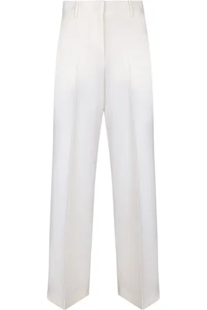 Msgm Dames, Broeken, Wit, Maat: XS Wol