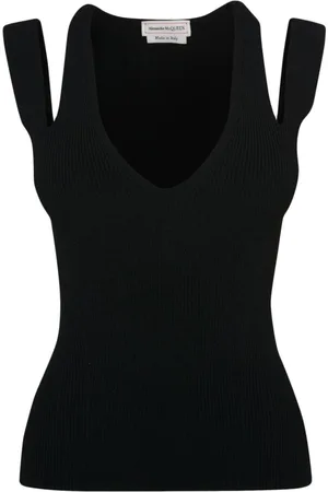 Alexander McQueen Dames, Tops, Zwart, Maat: S