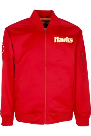 Mitchell & Ness Heren, Jassen, Rood, Maat: L Satijn