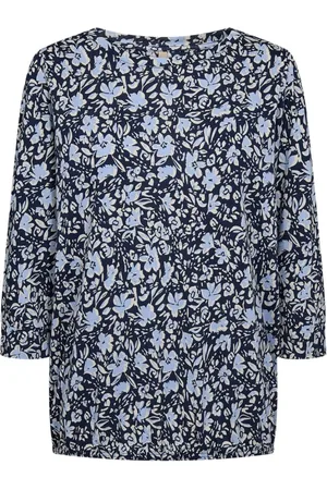 soyaconcept Dames, Blouses & Shirts, Blauw, Maat: M Katoen