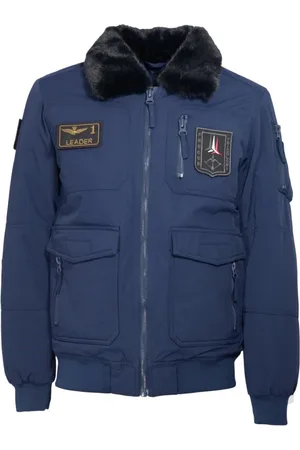 Aeronautica Militare Heren, Jassen, Blauw, Maat: L Katoen