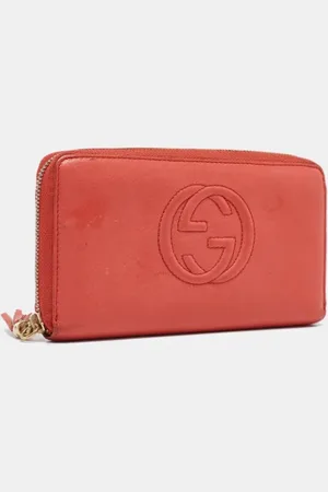 Gucci Dames, Pre-owned, Oranje, Maat: ONE Size Leer
