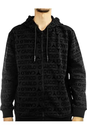 Carlo Colucci Heren, Sweatshirts & Hoodies, Zwart, Maat: S Katoen
