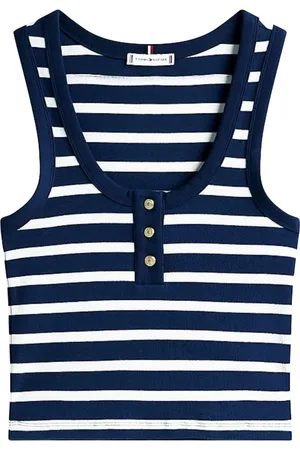 Tommy Hilfiger Dames, Tops, Blauw, Maat: L Katoen
