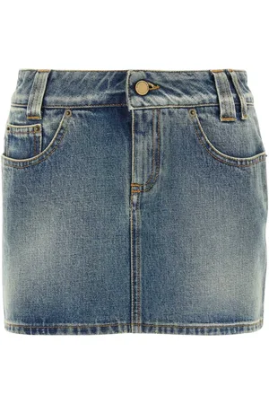 Alessandra Rich Dames, Rokken, Blauw, Maat: W27 Denim