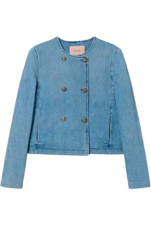 Twin-Set Dames, Jassen, Blauw, Maat: XS Denim