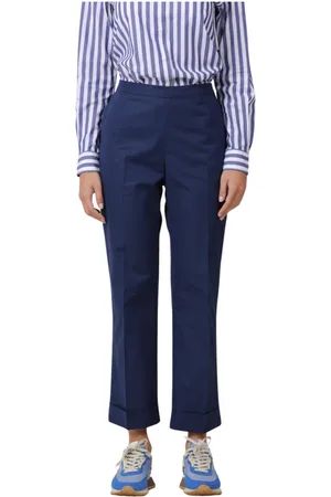 Aspesi Dames, Broeken, Blauw, Maat: M Katoen