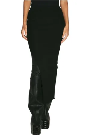 Rick Owens Dames, Rokken, Zwart, Maat: S Wol