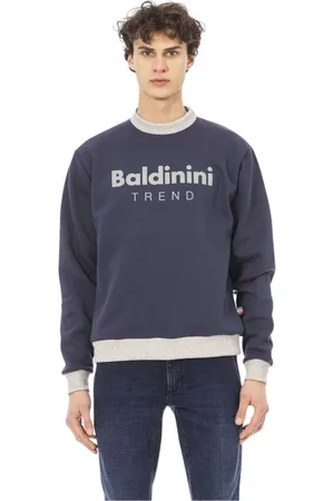 BALDININI Heren, Sweatshirts & Hoodies, Blauw, Maat: S Katoen