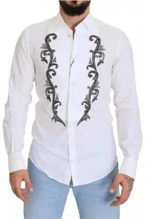 Dolce & Gabbana Heren, Overhemden, Wit, Maat: S Katoen