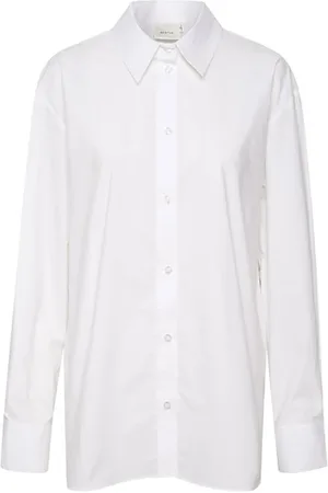 Gestuz Dames, Blouses & Shirts, Wit, Maat: XL Katoen