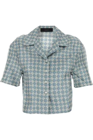 AMIRI Dames, Blouses & Shirts, Blauw, Maat: XS Zijde