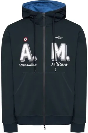 Aeronautica Militare Heren, Sweatshirts & Hoodies, Blauw, Maat: M Katoen