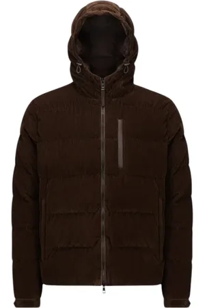 Moncler Heren, Jassen, Bruin, Maat: L Corduroy