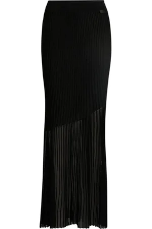 HUGO BOSS Dames, Jurken, Zwart, Maat: L