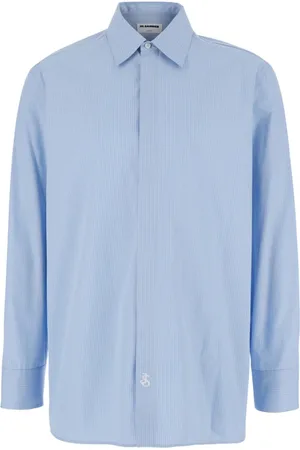 Jil Sander Heren, Overhemden, Blauw, Maat: L Katoen