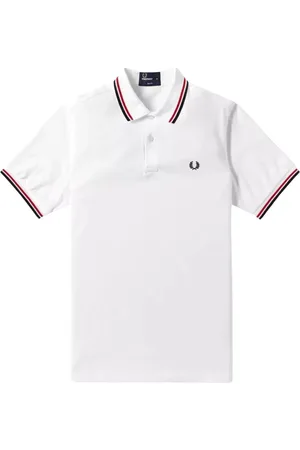 Fred Perry Heren, Tops, Wit, Maat: L Katoen