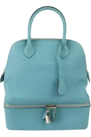 Hermès Dames, Pre-owned, Blauw, Maat: ONE Size Leer