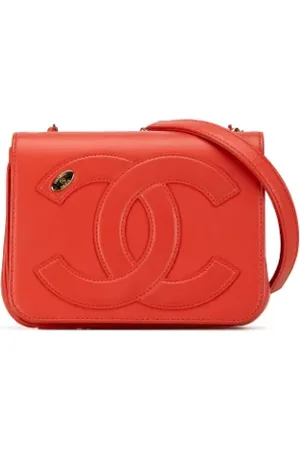 CHANEL Dames, Pre-owned, Rood, Maat: ONE Size Leer