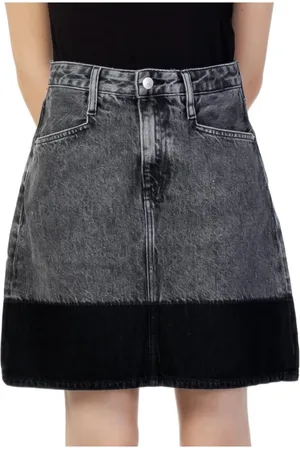 Calvin Klein Dames, Rokken, Grijs, Maat: W24 Katoen