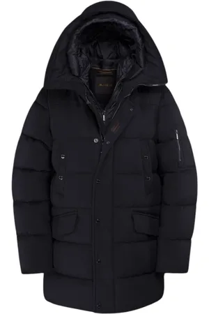 MOORER Heren, Mantels, Blauw, Maat: 2XL Kasjmier