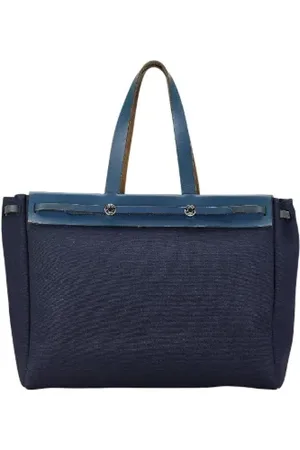 Hermès Dames, Pre-owned, Blauw, Maat: ONE Size Leer