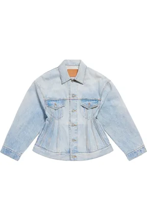 Balenciaga Dames, Jassen, Blauw, Maat: XS Denim