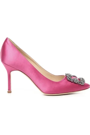 Manolo Blahnik Dames, Schoenen, Roze, Maat: 38 EU Satijn