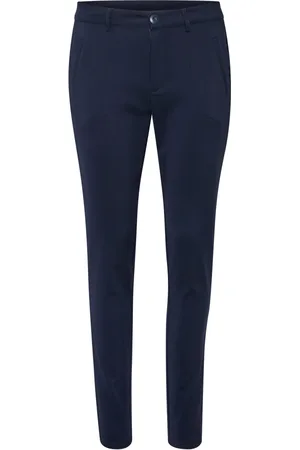 Kaffe Dames, Broeken, Blauw, Maat: XL