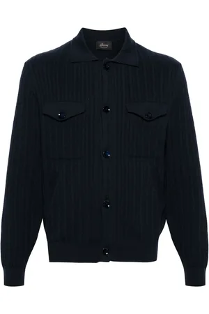 BRIONI Heren, Jassen, Blauw, Maat: XL Katoen